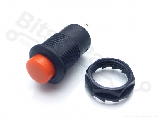 Drukknop (aan/uit) rond 12mm rood